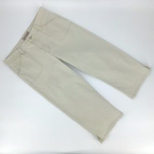 Y2 blu authentic Cream Ribbed Capri Pants, 11